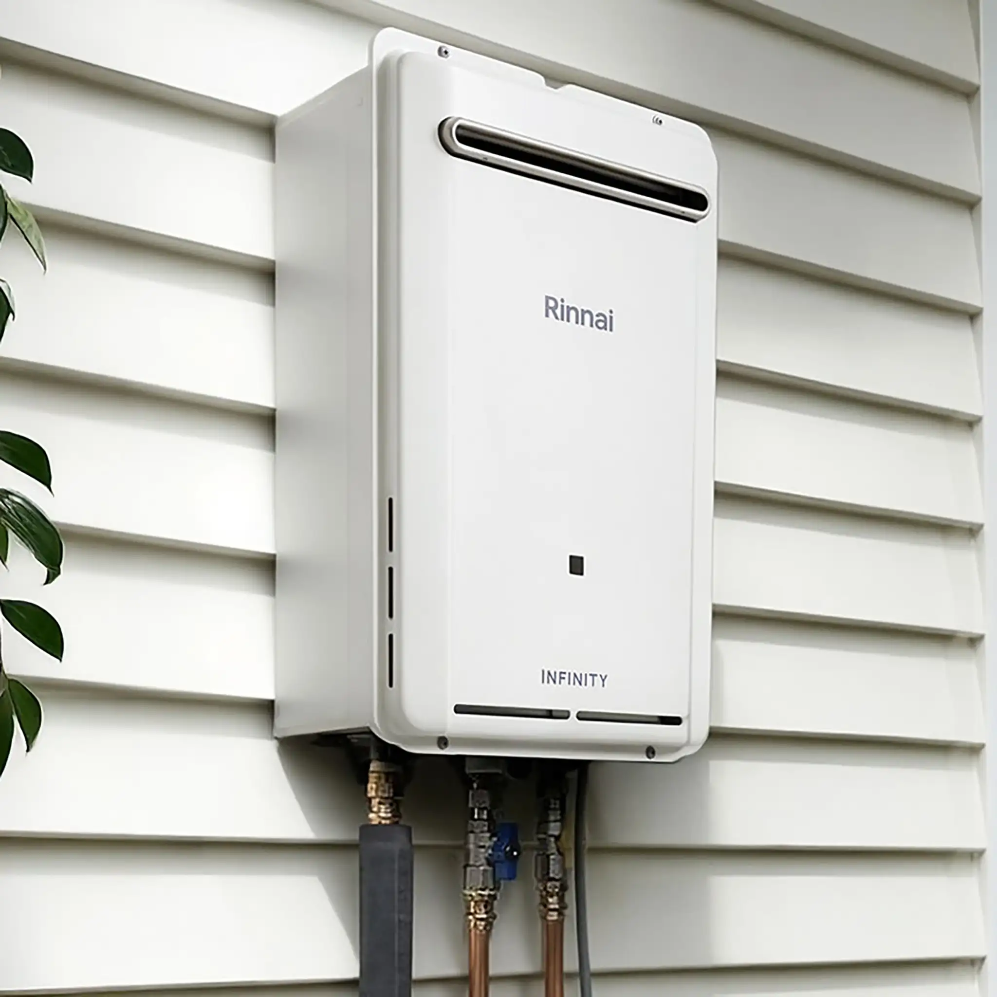 This is an image of a Rinnai Gas Instantaneous Hot Water System installed by Coop Group on the Coop Group website who service Bayswater, Dandenong, Croydon, Melbourne
