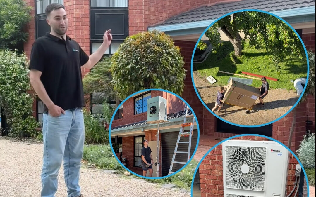 This is an image of braemar dominator ducted air conditioning installation croydon coop group reverse cycle system outdoor unit ductwork